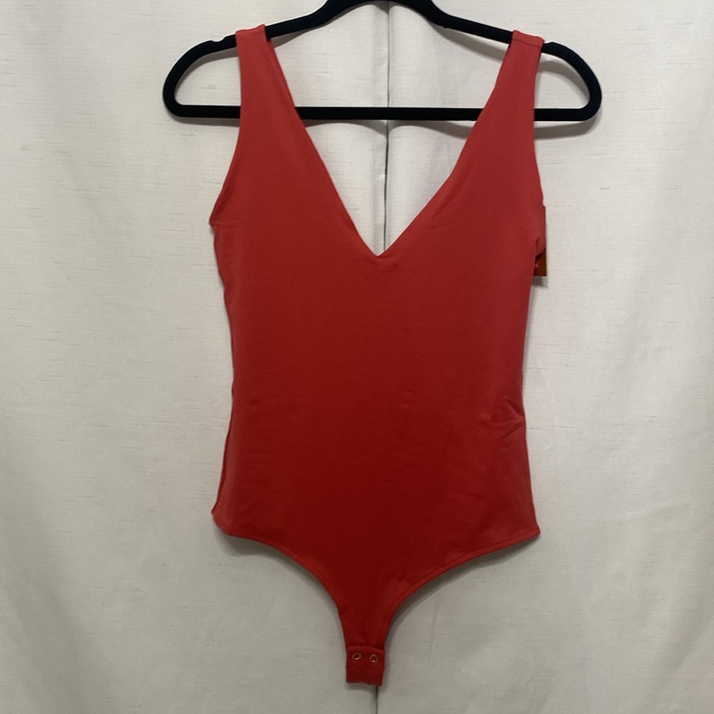 REORIA  Plunge Deep V Neck Sleeveless V Backless Going Out Tank Bodysuits Tops - Picture 6 of 8